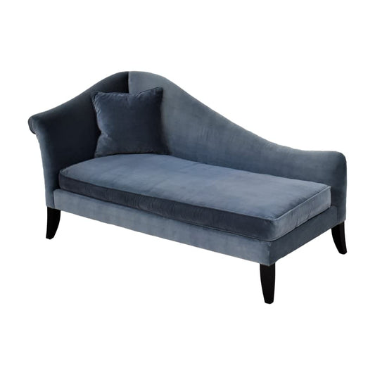 Rosewood Velvet Fabric 2 Seater Modern Chaise Lounge Couch with Pillow For Living room, Office, Garden