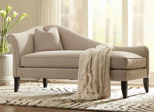 Rosewood Velvet Fabric 2 Seater Modern Chaise Lounge Couch with Pillow For Living room, Office, Garden