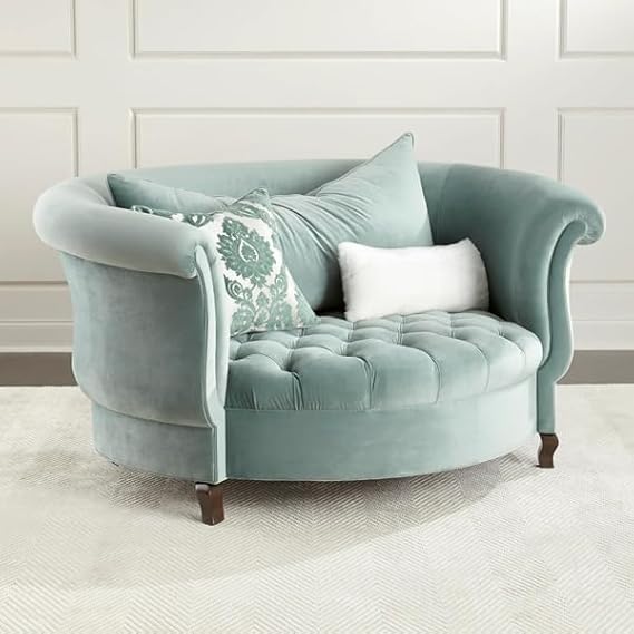 Roosewood Velvet Fabric 2 Seater Chaise Lounge Chair For Living room, Office, Garden