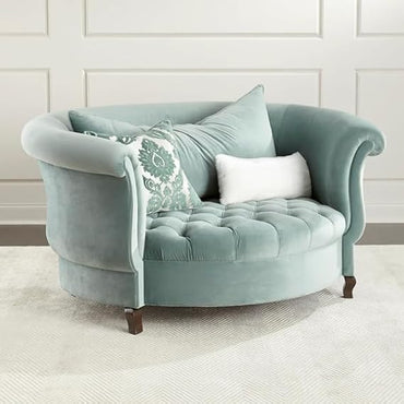 Roosewood Velvet Fabric 2 Seater Chaise Lounge Chair For Living room, Office, Garden