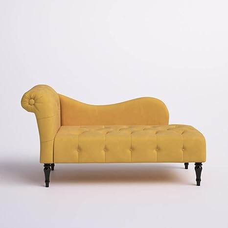 Rosewood Velvet Fabric 2 Seater Modern Chaise Lounge Couch With Tufted Button Latest Design For Living room, Office, Garden