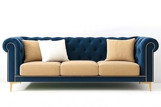 Modern 3 Seater Velvet Fabric Sofa in multi colour ,Comfortable Sofa for Living Room, Office, Bedroom, Hallways Furniture