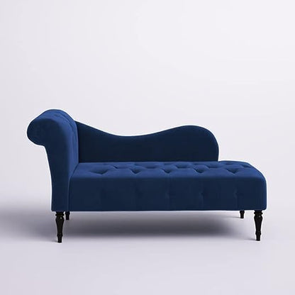 Rosewood Velvet Fabric 2 Seater Modern Chaise Lounge Couch With Tufted Button Latest Design For Living room, Office, Garden