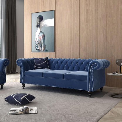 Modern 3 Seater Sofa,Comfortable Velvet Sofa for Living Room, Bedroom, Hallways Furniture
