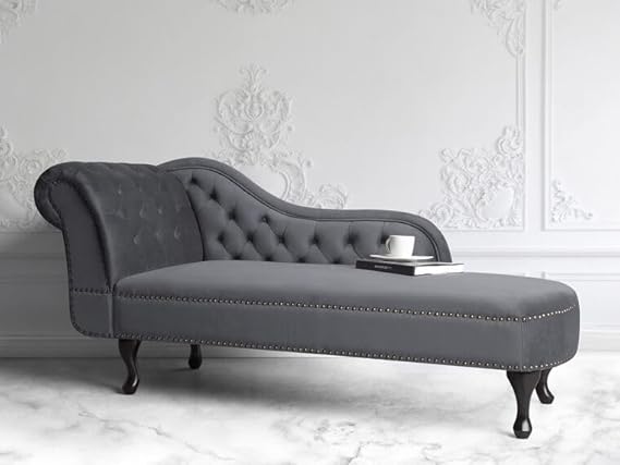 Velvet 2 Seater Chesterfield Chaise Lounge Couch Sofa for home, Living room