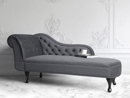 Velvet 2 Seater Chesterfield Chaise Lounge Couch Sofa for home, Living room