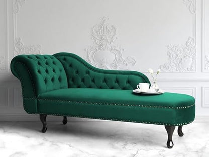 Velvet 2 Seater Chesterfield Chaise Lounge Couch Sofa for home, Living room
