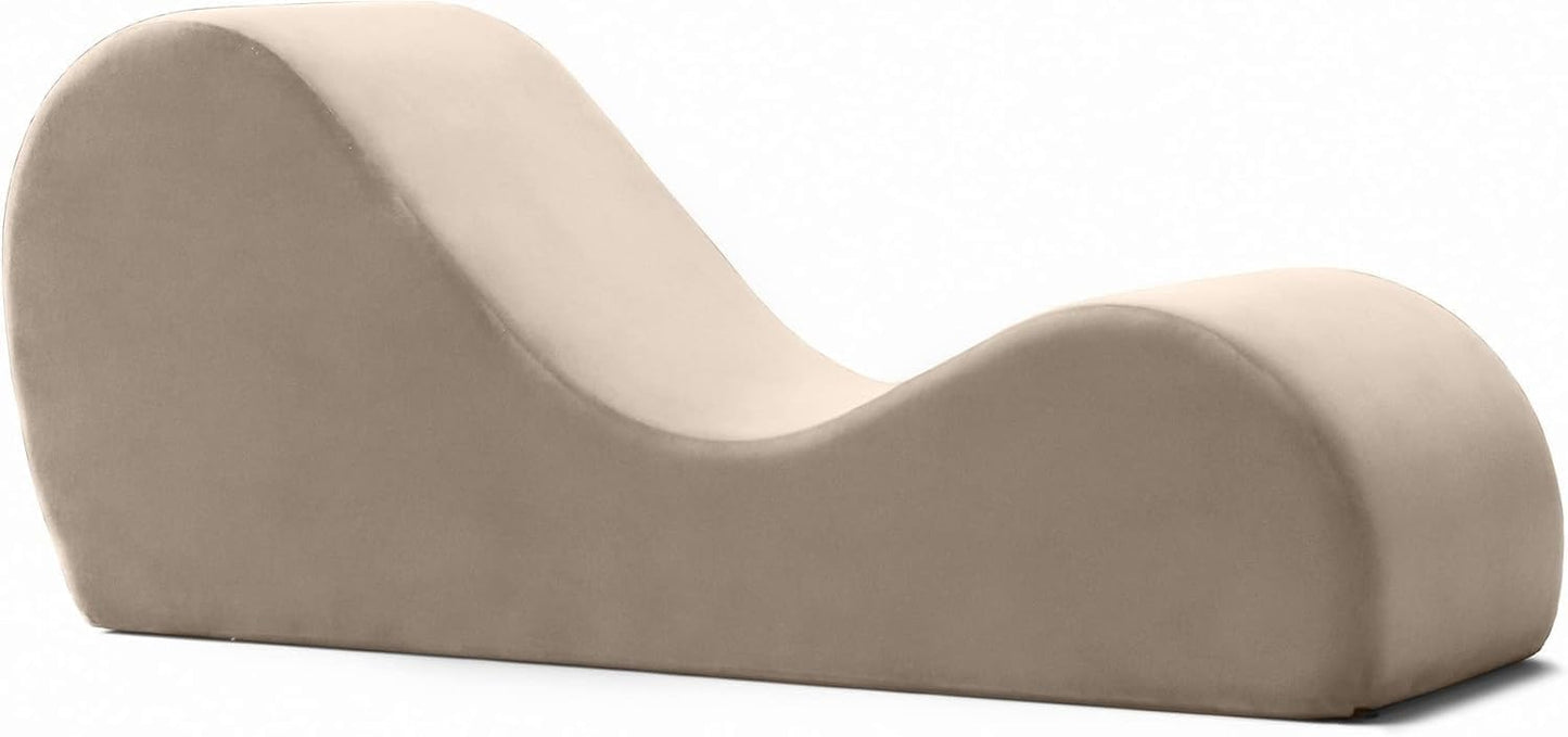 Roosewood Love Seat Yoga Chaise Lounge Velvet Fabric Couch for Living room, Garden,