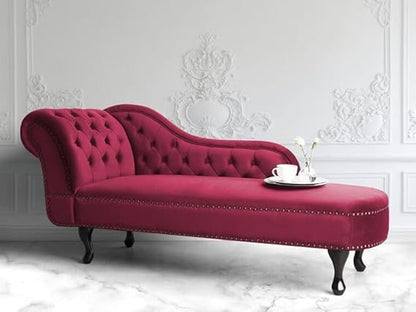 Velvet 2 Seater Chesterfield Chaise Lounge Couch Sofa for home, Living room