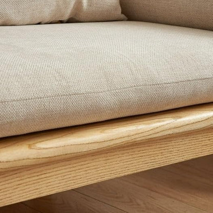 Modern Rattan Sofa Cane Design with Natural Finish , Solid Wooden Frame Living Room Couch or Lounge Seating, Comfortable and Stylish Furniture.