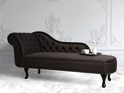Velvet 2 Seater Chesterfield Chaise Lounge Couch Sofa for home, Living room