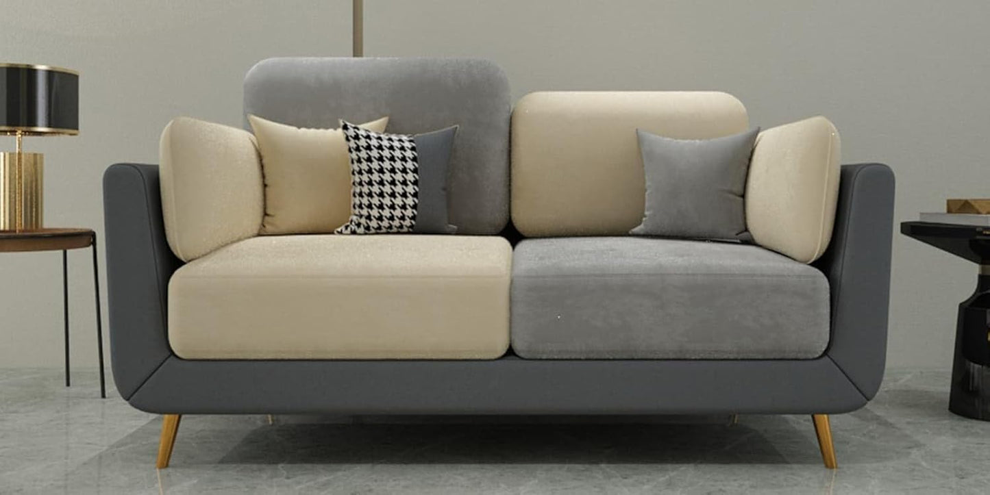 Modern Design Multicolor Velvet Fabric Sofa with Pillow Chaise Lounge Sofa Comfortable for Living Room,  Bedroom, Home & Office
