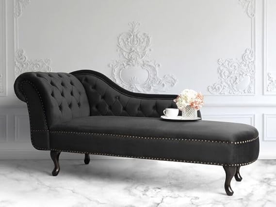 Velvet 2 Seater Chesterfield Chaise Lounge Couch Sofa for home, Living room