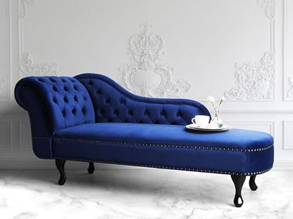 Velvet 2 Seater Chesterfield Chaise Lounge Couch Sofa for home, Living room