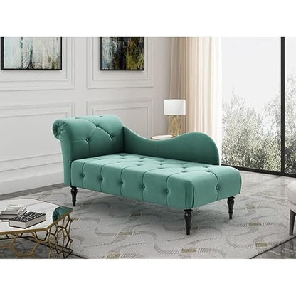 Rosewood Velvet Fabric 2 Seater Modern Chaise Lounge Couch With Tufted Button Latest Design For Living room, Office, Garden