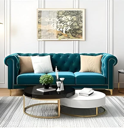 Modern 3 Seater Velvet Fabric Sofa in multi colour ,Comfortable Sofa for Living Room, Office, Bedroom, Hallways Furniture