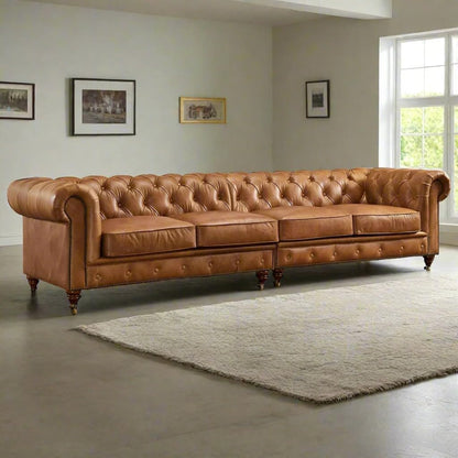 Leatherette Chesterfield  Sofa Set Comfortable Seating  for home , Office and Garden
