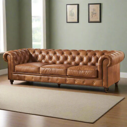 Leatherette Chesterfield  Sofa Set Comfortable Seating  for home , Office and Garden