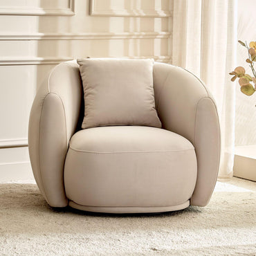 360 Degree Rotatable  Single Seater Accent Wing Chair for Living room, Garden