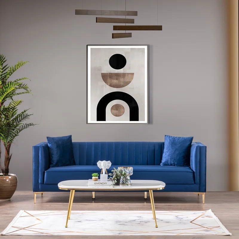 Rosewood Velvet Fabric 3 Seater Chesterfield Sofa for Living Room & Office