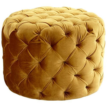 Rosewood Velvet Fabric Ottoman Modern Footrest with Button Tufted design For Living room, Office, Garden