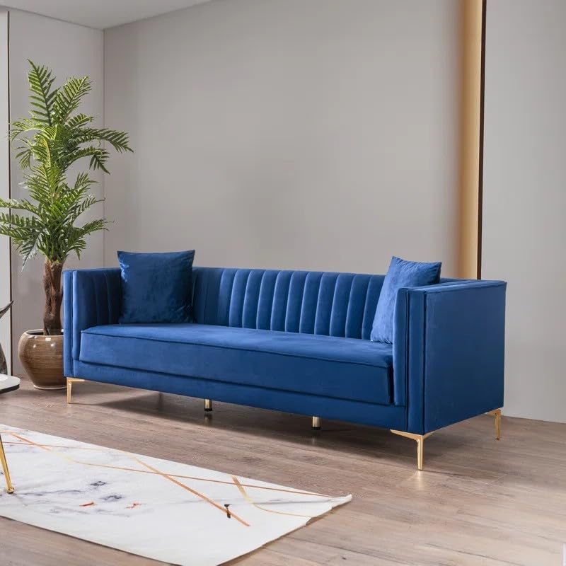 Rosewood Velvet Fabric 3 Seater Chesterfield Sofa for Living Room & Office