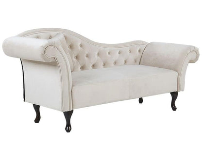 Rosewood Button Tufted Chaise Lounge Couch for Living Room Bedroom Office Furniture