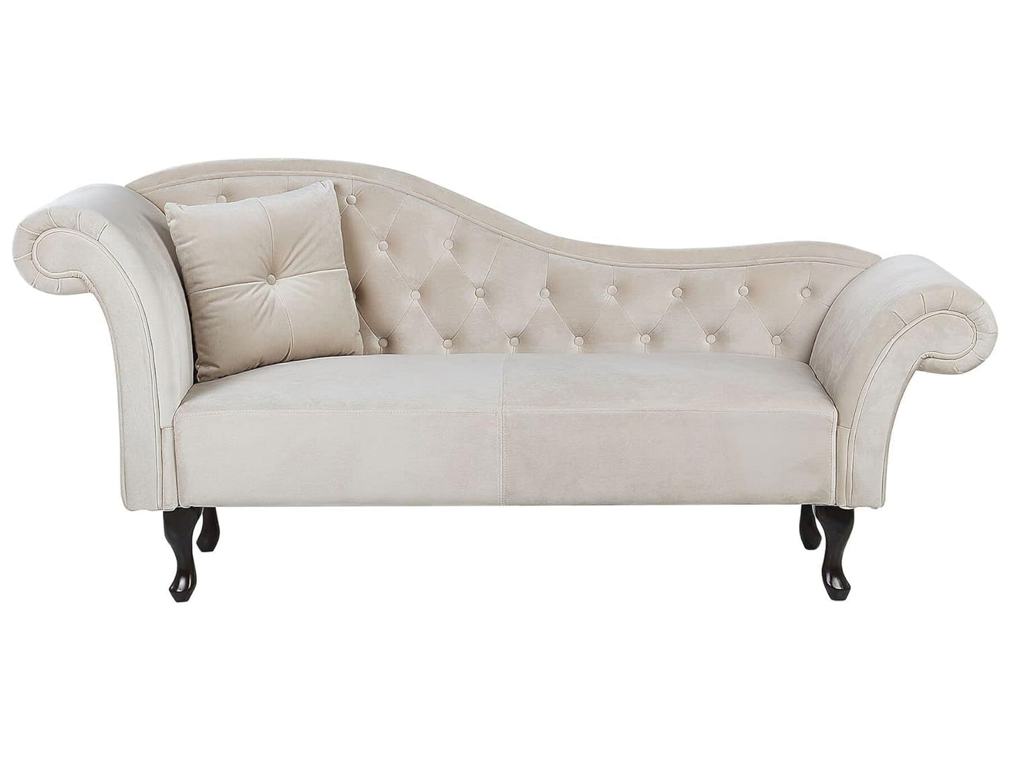 Rosewood Button Tufted Chaise Lounge Couch for Living Room Bedroom Office Furniture